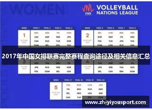 2017年中国女排联赛完整赛程查询途径及相关信息汇总